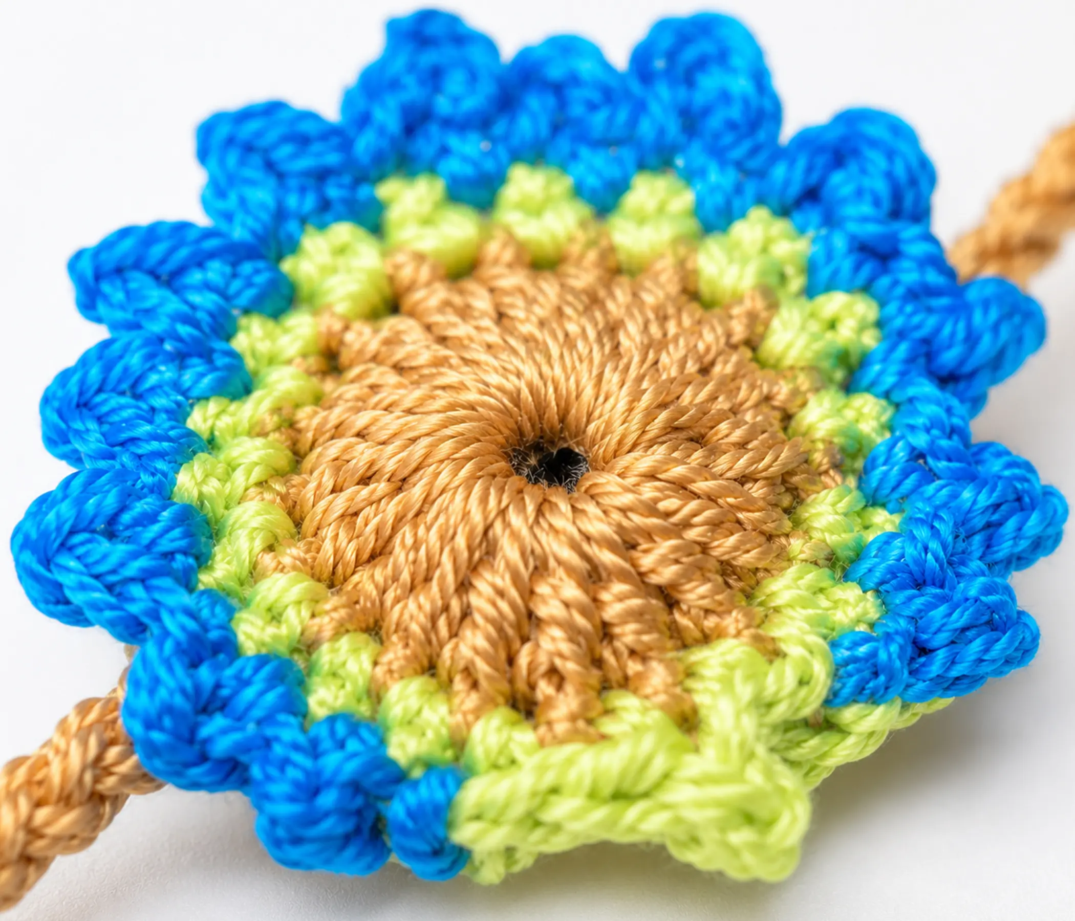Peacock Floral Handcrafted Crochet Rakhi for Raksha Bandhan
